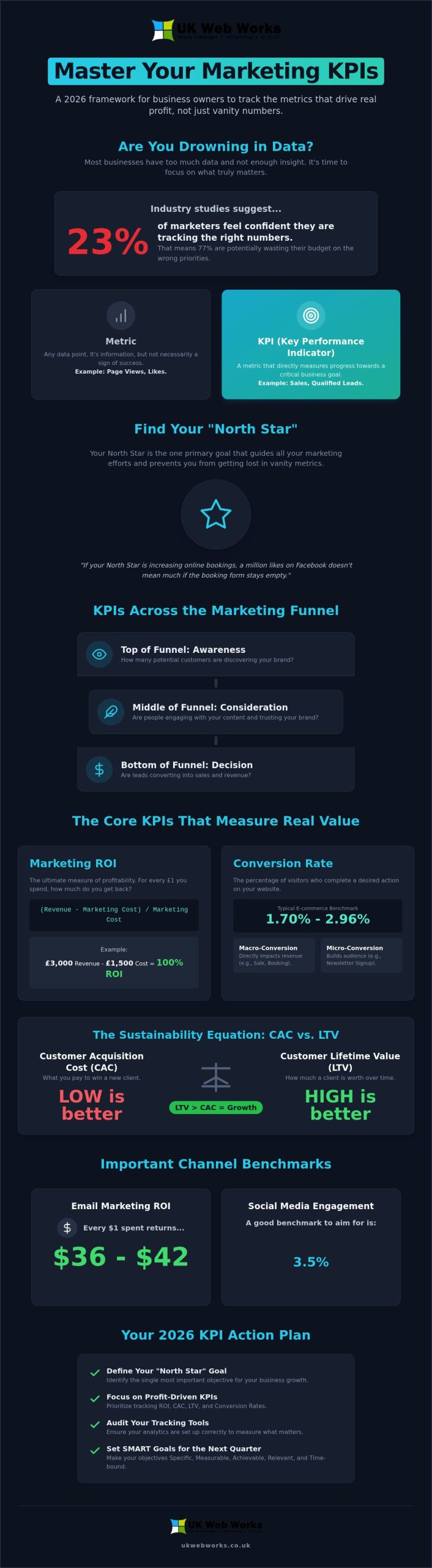 Digital Marketing KPIs to Track in 2026: A Practical Checklist for Business Growth